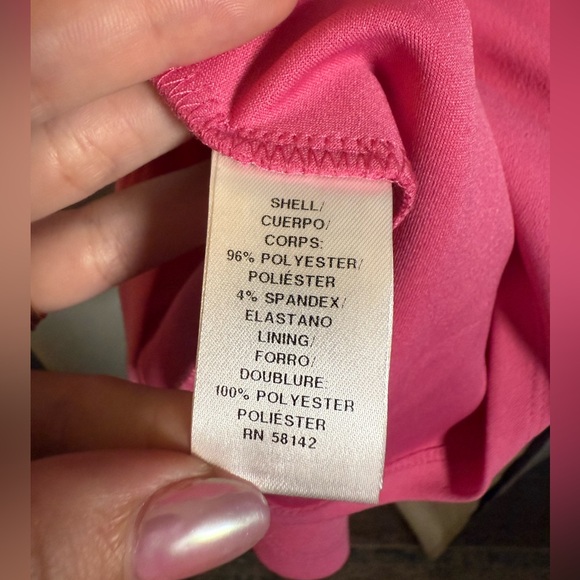 Maggy London Flutter Sleeve Pencil Skirt Dress in Ibis Rose Pink US 4 - Picture 9 of 10